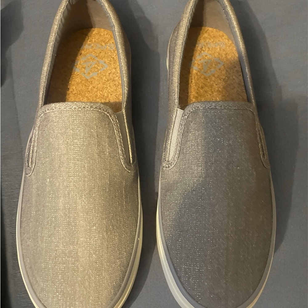 Women Sperry Slip-On Shoes - Gray